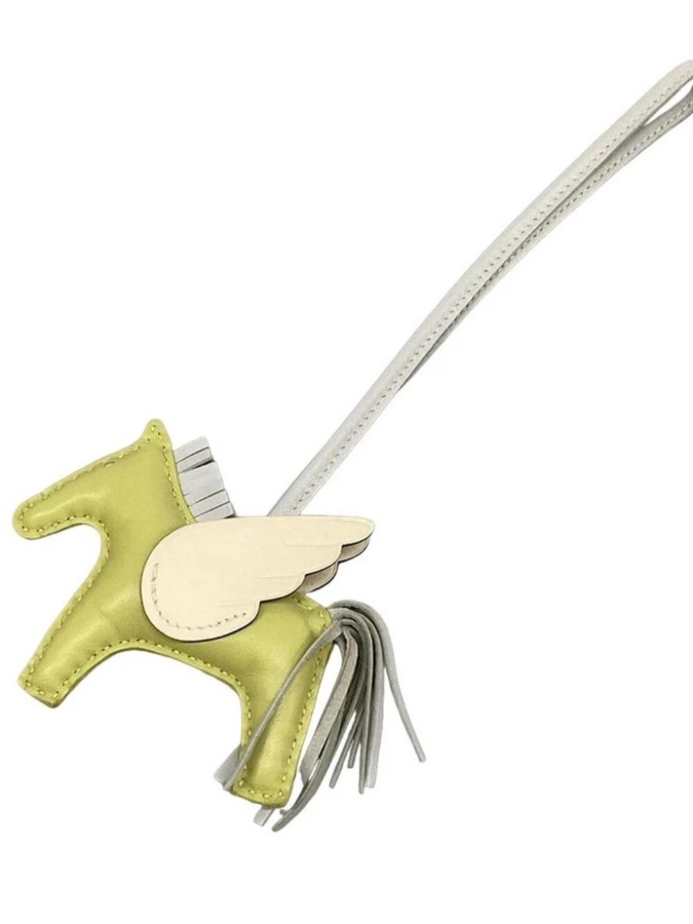 HERMES Rodeo Charm Pegasus PM Jaune Bourjon Nata Bleu Brume Agneau Milo Z - Picture 1 of 6